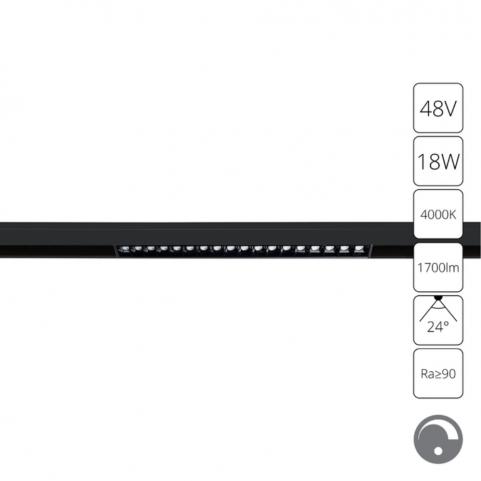 Магнитный трековый светильник Arte Lamp Linea 4000К диммирование A4685PL-1BK