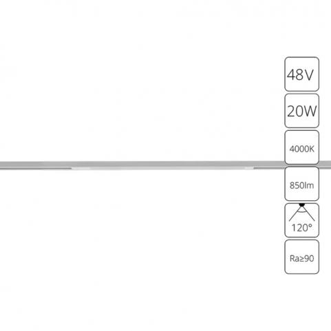 Магнитный трековый светильник Arte Lamp Optima 4000К A7264PL-1WH