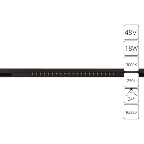 Магнитный трековый светильник Arte Lamp Optima 3000К A7287PL-1BK