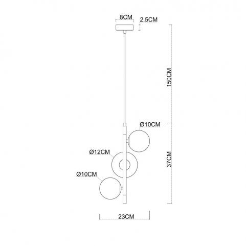 Светильник подвесной Arte Lamp Gemini A2243SP-3BK