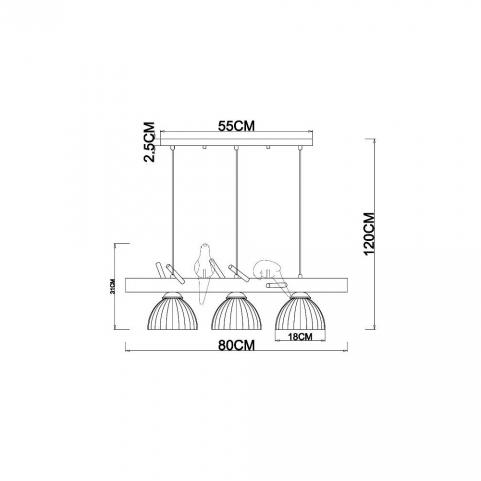 Подвесной светильник Arte Lamp Caprice A4183SP-3BR