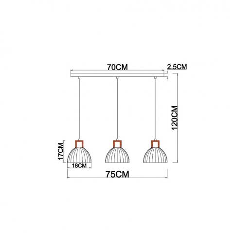 Подвесной светильник Arte Lamp Caprice A4184SP-3BR