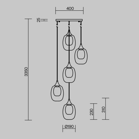 Подвесной светильник Maytoni  Aura MOD016PL-05BS