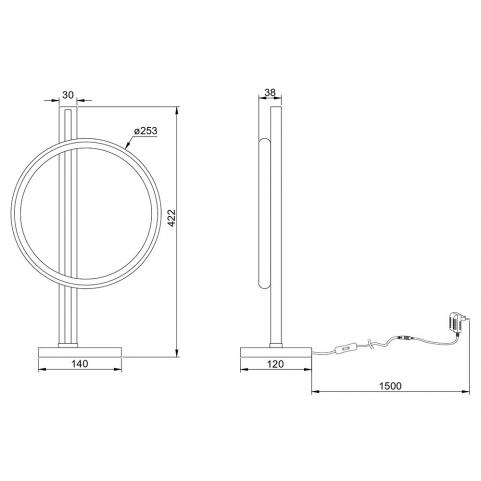 Настольный светильник Arte Lamp Fluido A3913LT-10BK