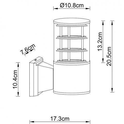 Настенный уличный светильник Arte Lamp Tokyo  A5315AL-1BK