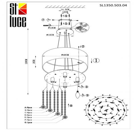 ST Luce Подвесной светильник ST-Luce Lacchia SL1350.503.04