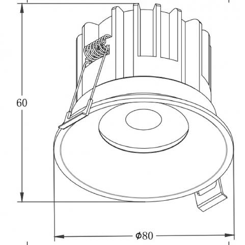 Точечный светильник Maytoni Technical Downlight 4000K Round DL058-12W4K-B