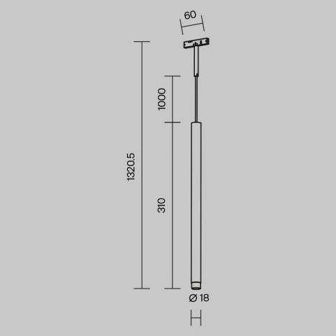 Трековый подвесной светильник Maytoni Technical Levity 2700К Skim TR191-1-3W2.7K-M-B