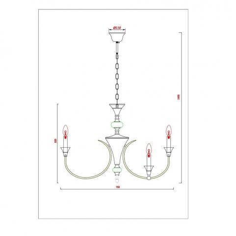 Светильник подвесной Arte Lamp Collinetta A4094LM-12WH