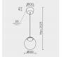 Подвесной светильник Modelux 3000-6000K ML.2338.180 BK-CR