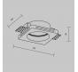 Точечный светильник Maytoni Technical Downlight Gyps Modern DL002-GU10-01-W