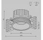 Точечный светильник Maytoni Technical Downlight 3000K Round DL058-12W3K-TRS-B