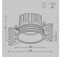 Точечный светильник Maytoni Technical Downlight 3000K Round DL058-7W3K-TRS-B